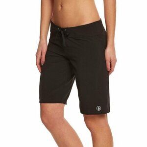 Volcom Women's Plus Size 14W Black Board Shorts Surf Pants 4-Way Stretch